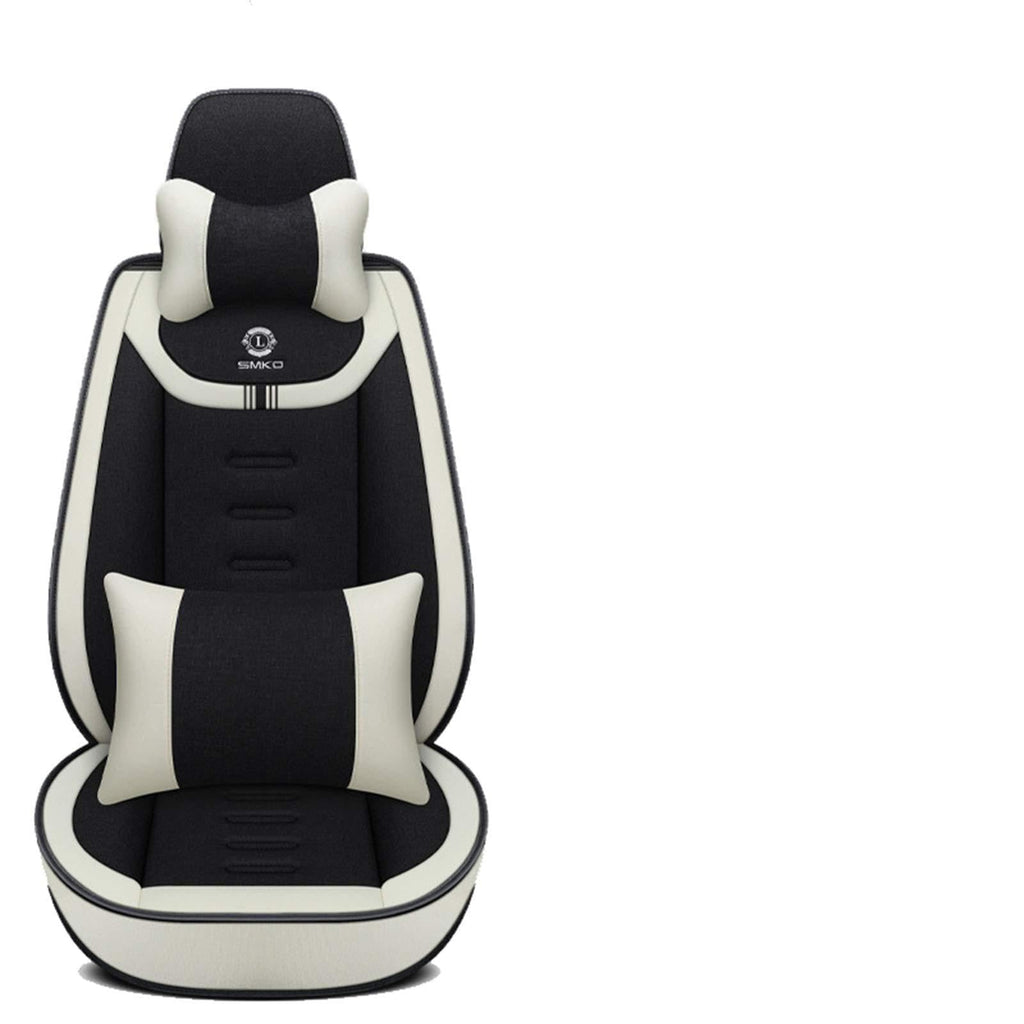 Universal Leather Linen Car Seat Cover Set (10PCS)