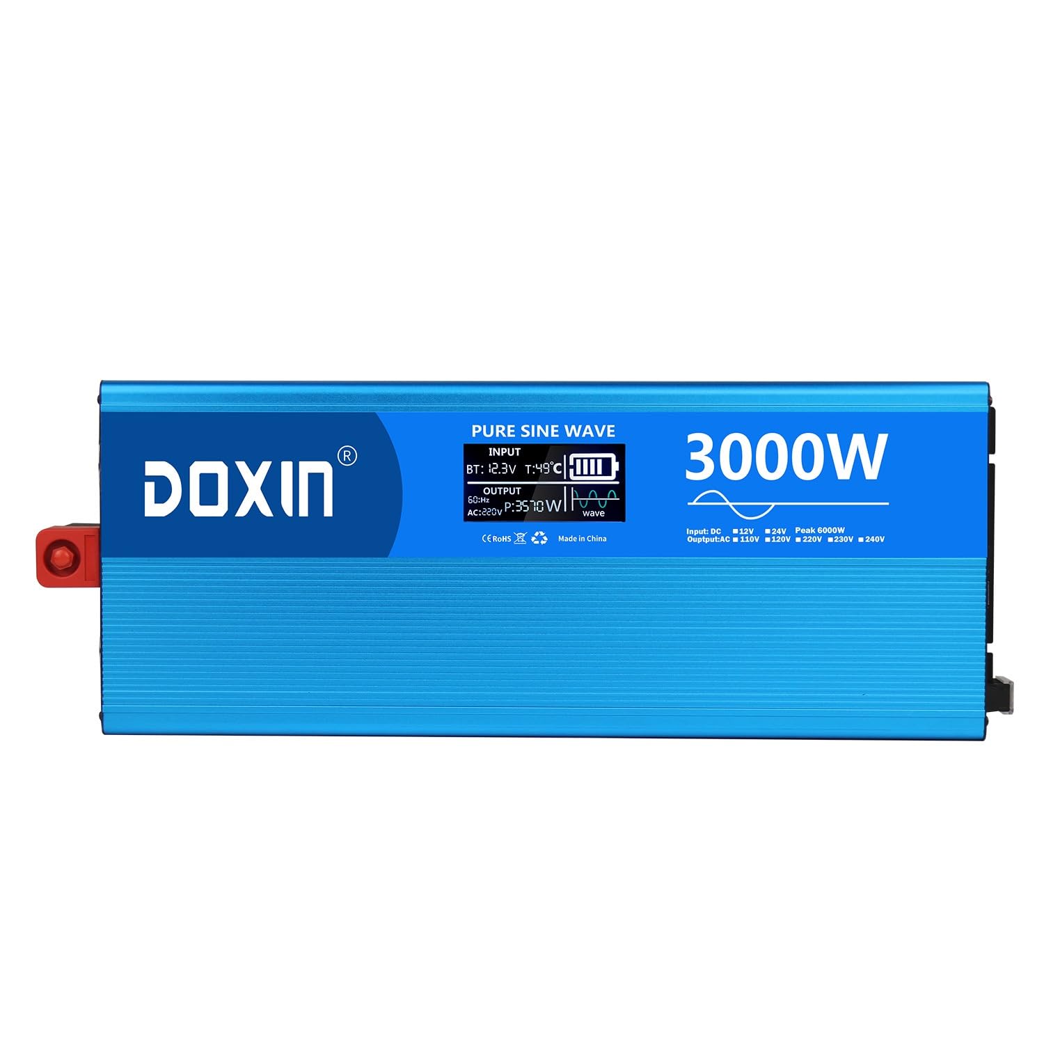 Car Power Inverter 12V/24V DC to AC with USB Ports
