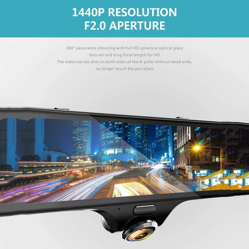 360° Dual Lens Dash Cam with GPS (10")
