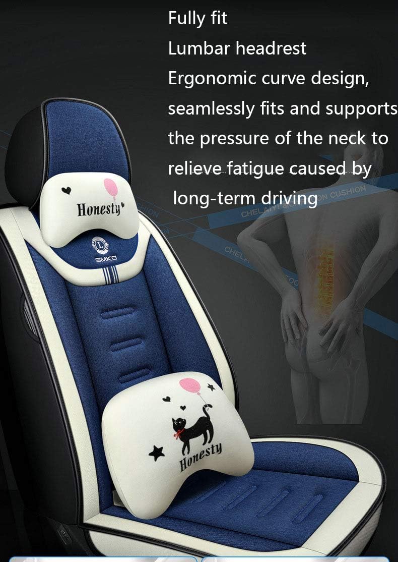 Universal Leather Linen Car Seat Cover Set (10PCS)