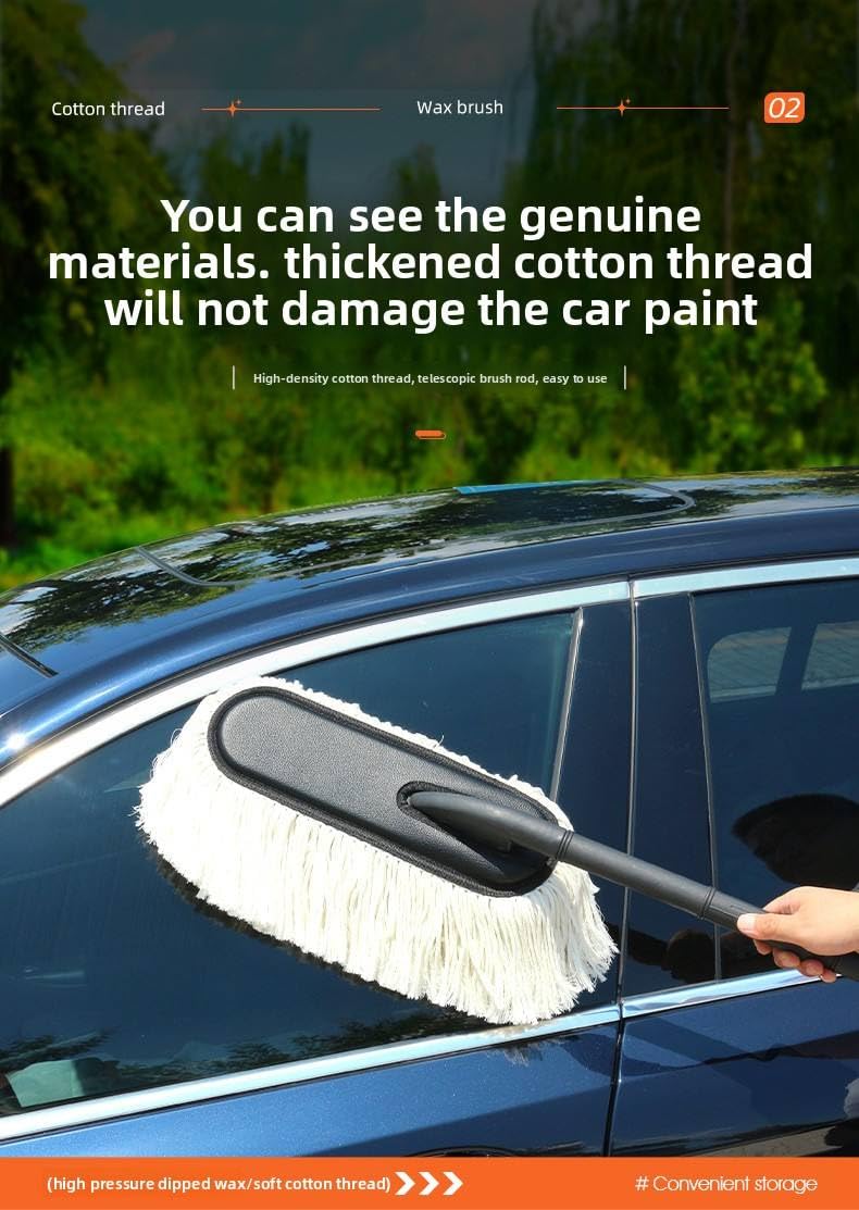 Premium Car Duster Brush with Long Handle