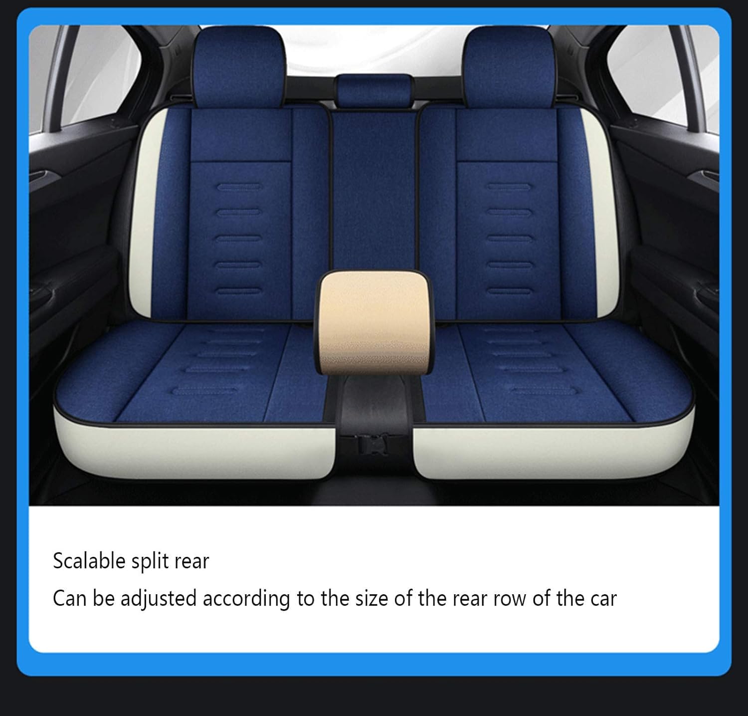 Universal Leather Linen Car Seat Cover Set (10PCS)