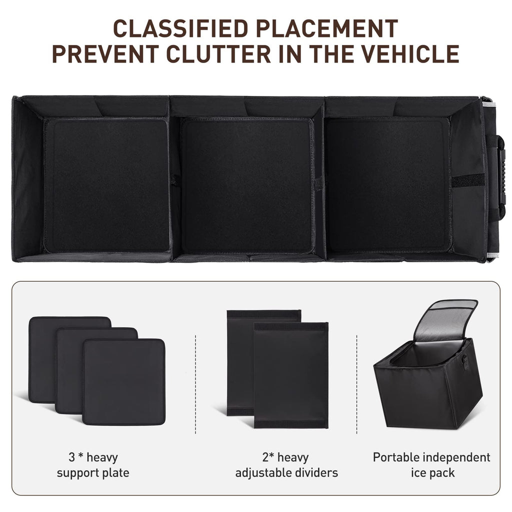 Foldable Trunk Organizer with Cooler Bag