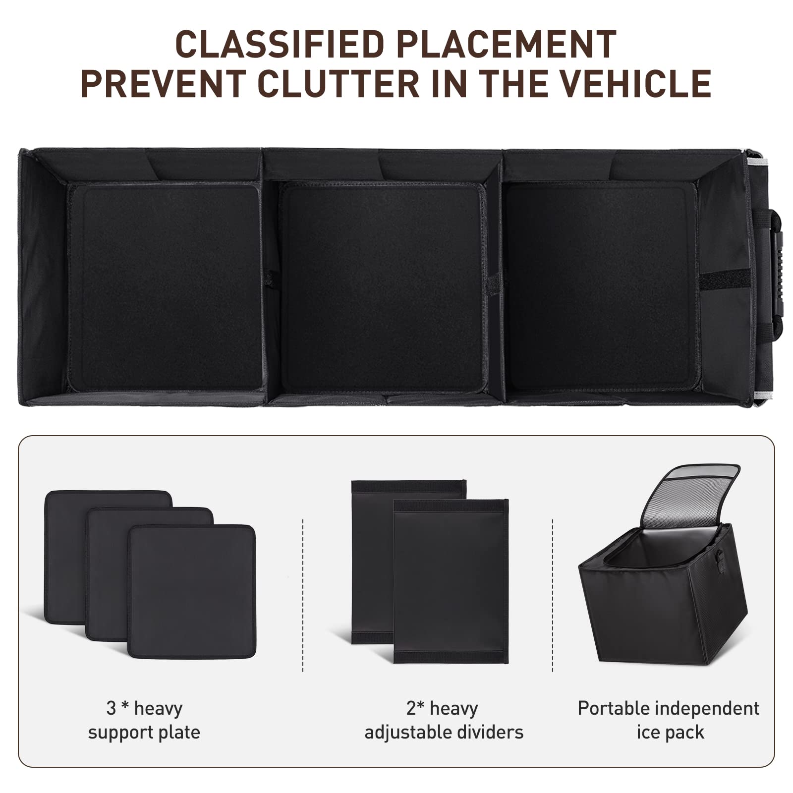Foldable Trunk Organizer with Cooler Bag
