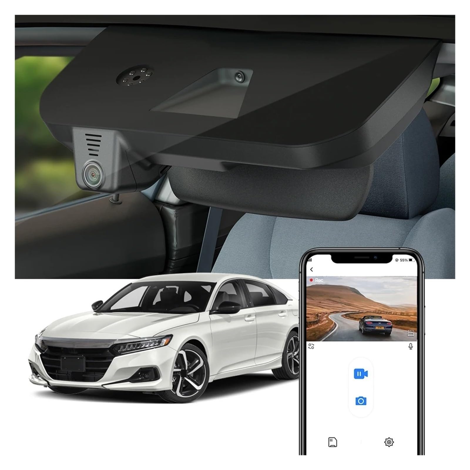 Accord OEM Style 4K Dash Cam with 128GB Card
