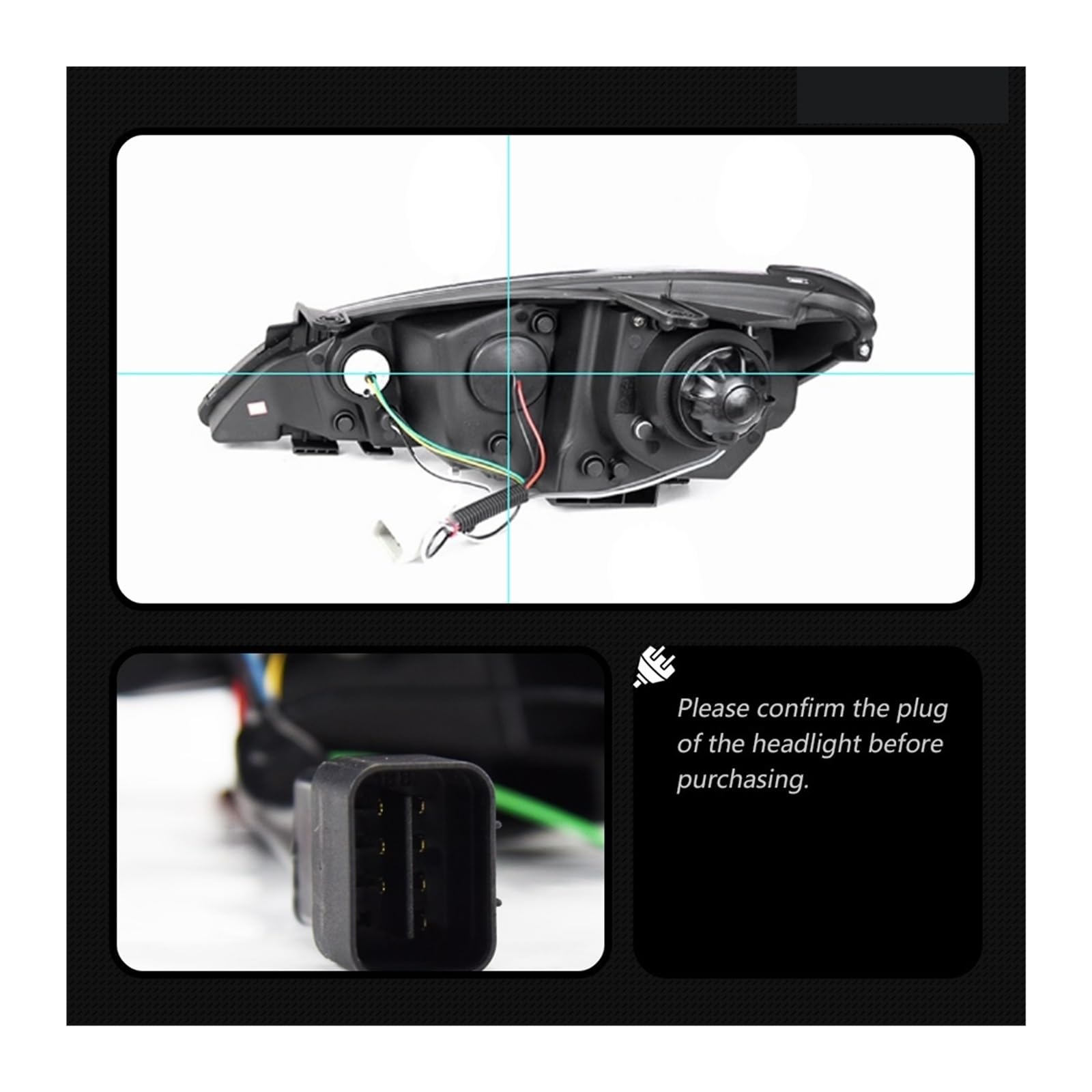 Hyundai Genesis Coupe LED Headlight Assembly 2009–2012 with DRL & Projector Beam