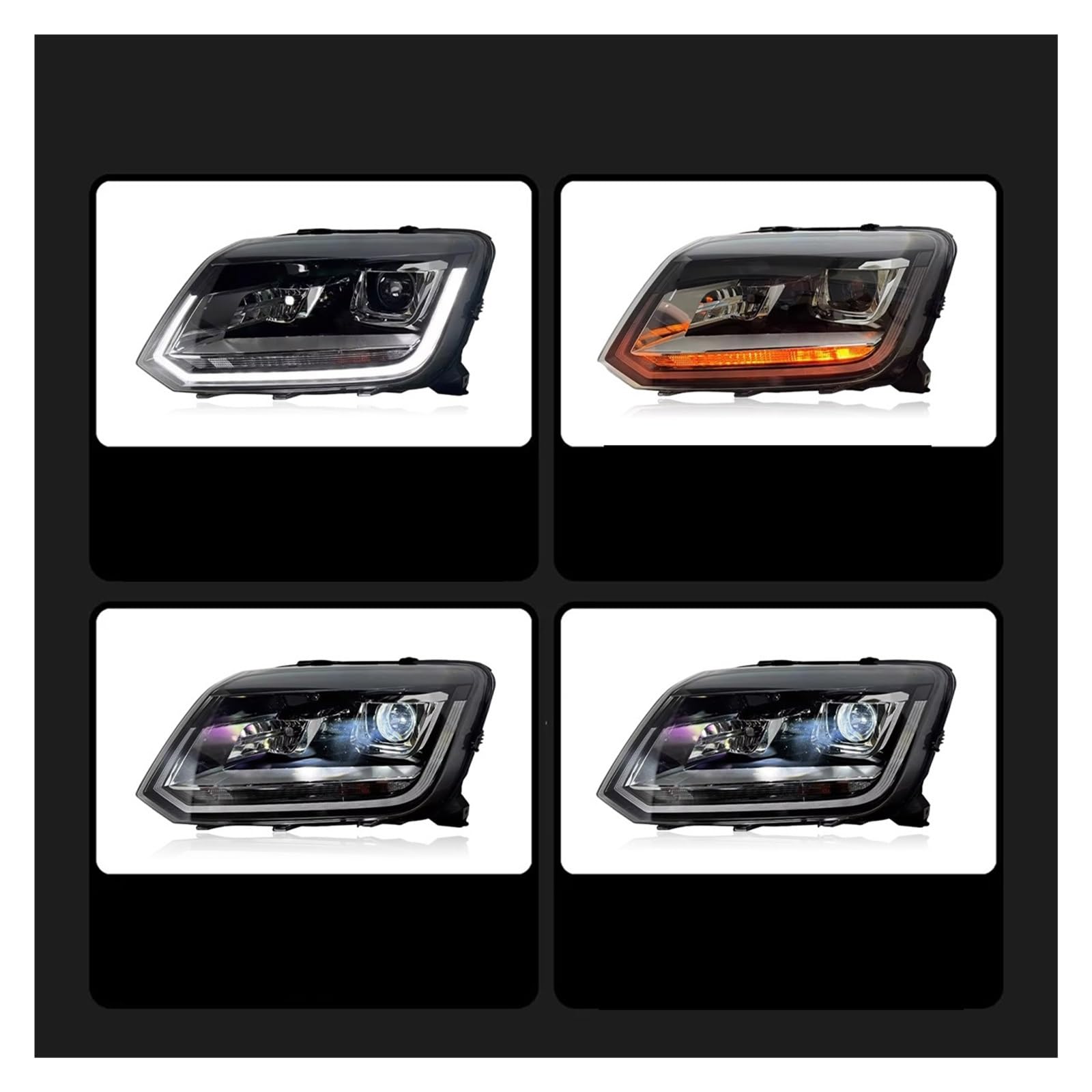 VW Amarok Headlight Assembly 2010–2016 with DRL & Dynamic Turn Signal