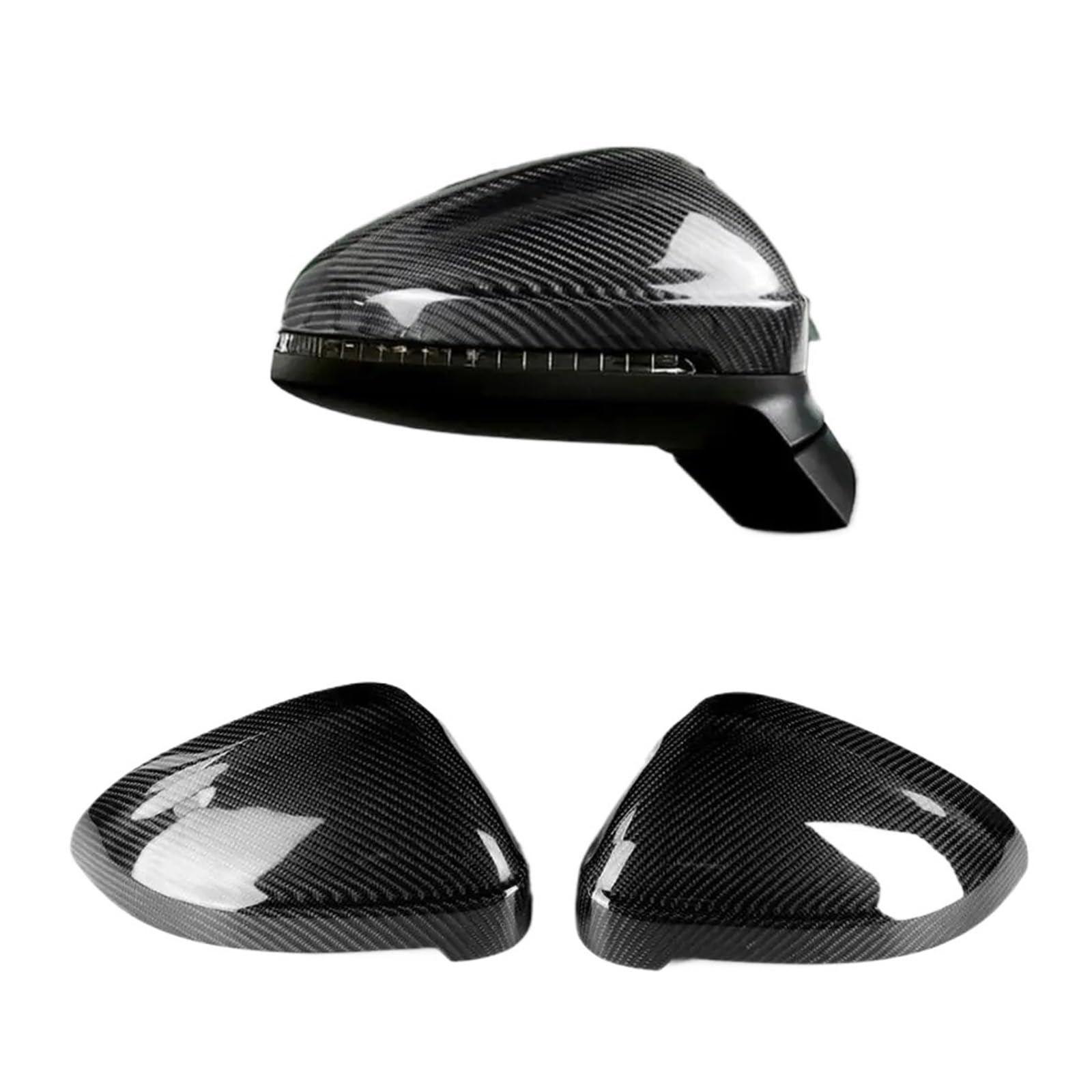 A4 A5 Carbon Fiber Mirror Cover Set