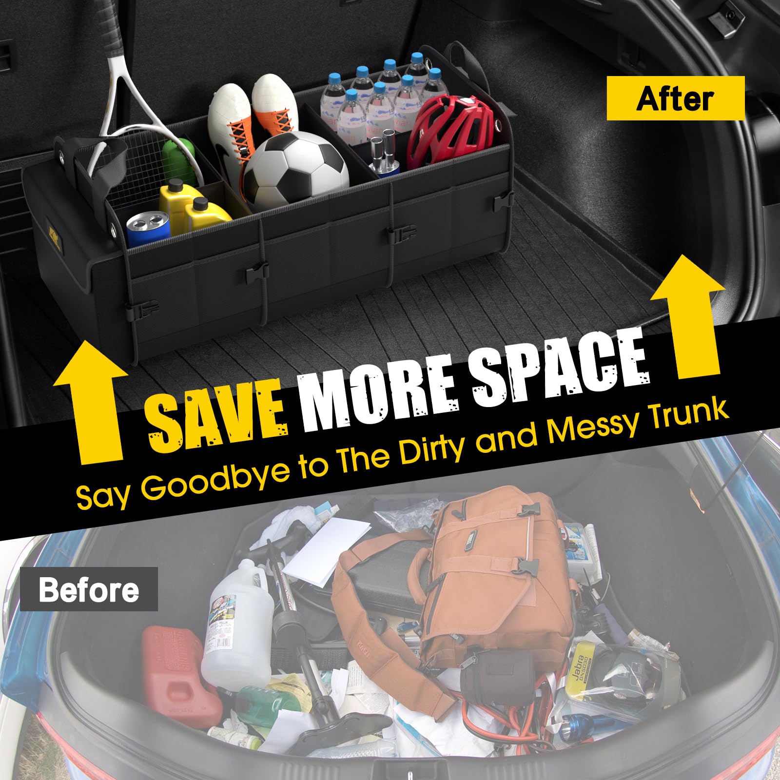 MIKKUPPA Car Trunk Organizer with Cooler Bag