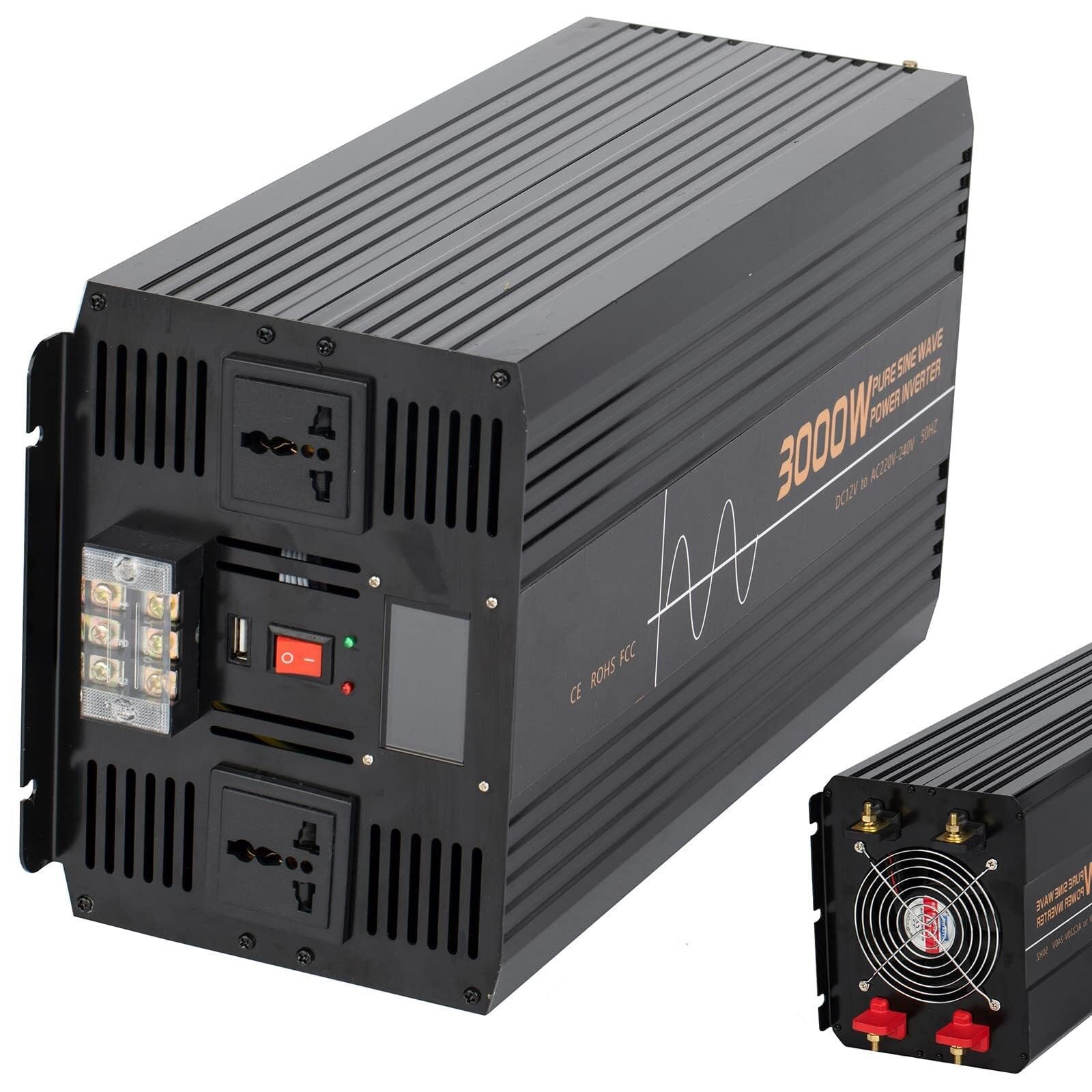 Pure Sine Wave Power Inverter 6000W 48V to 110V AC