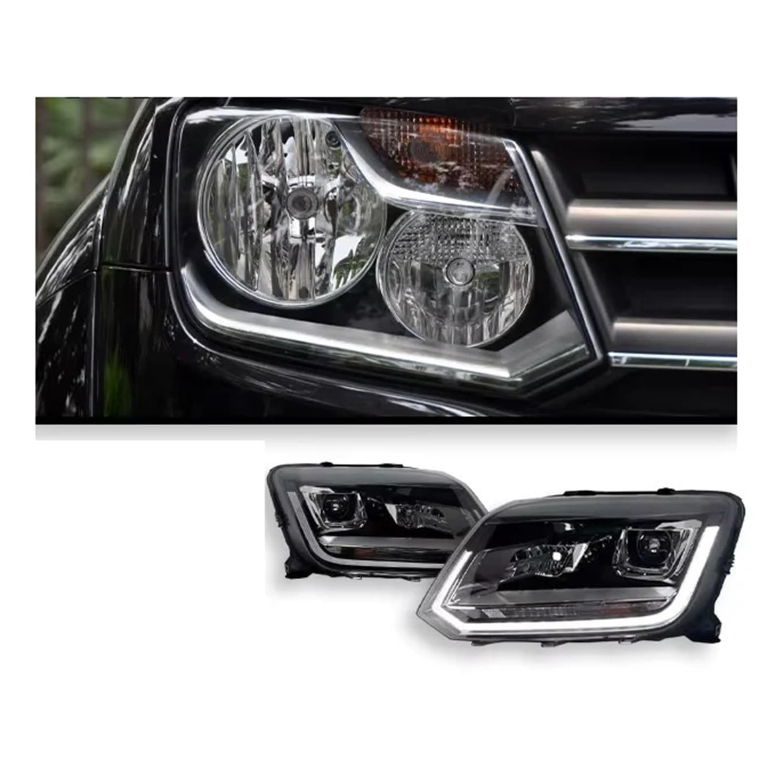 VW Amarok Headlight Assembly 2010–2016 with DRL & Dynamic Turn Signal