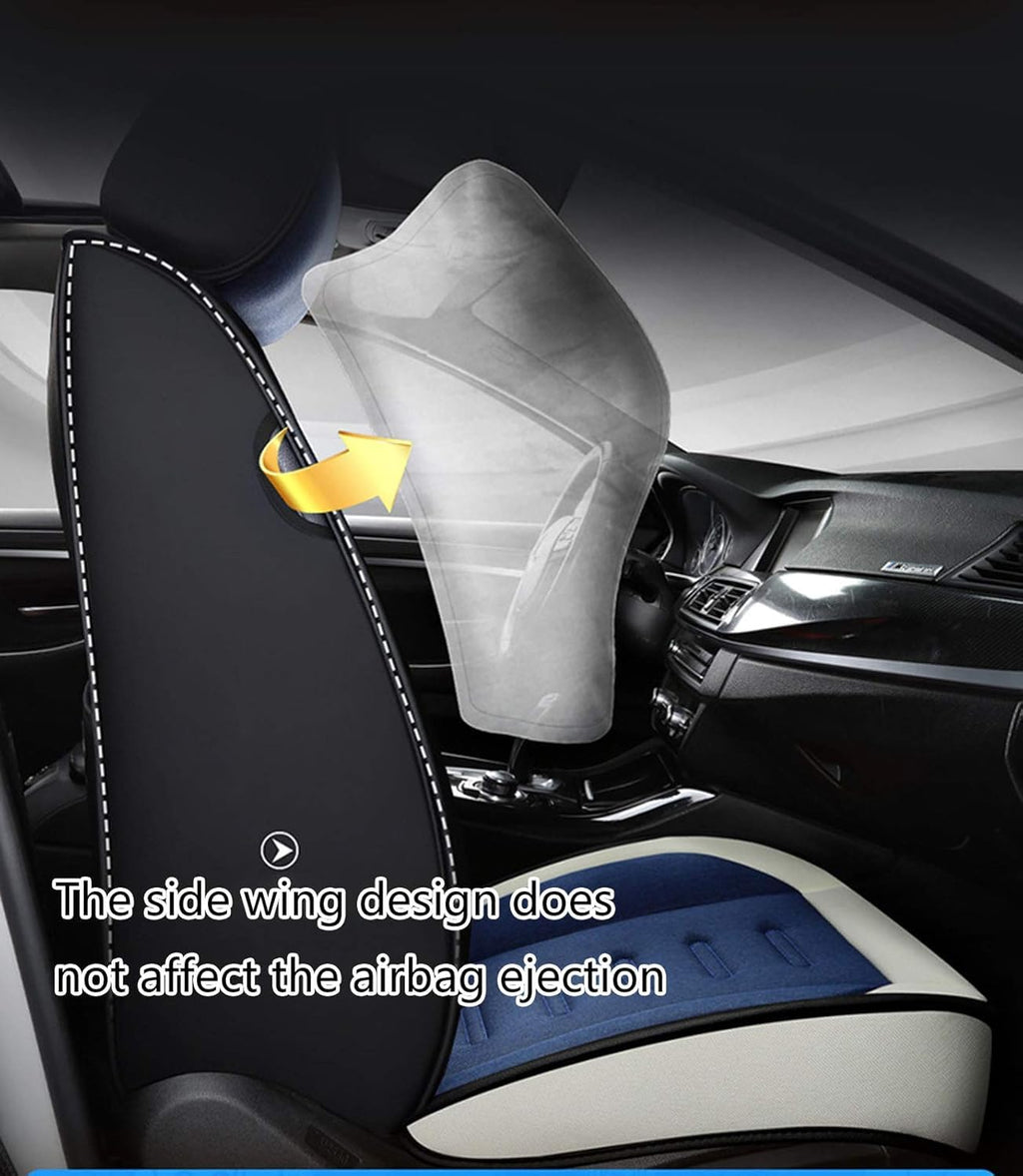 Universal Leather Linen Car Seat Cover Set (10PCS)