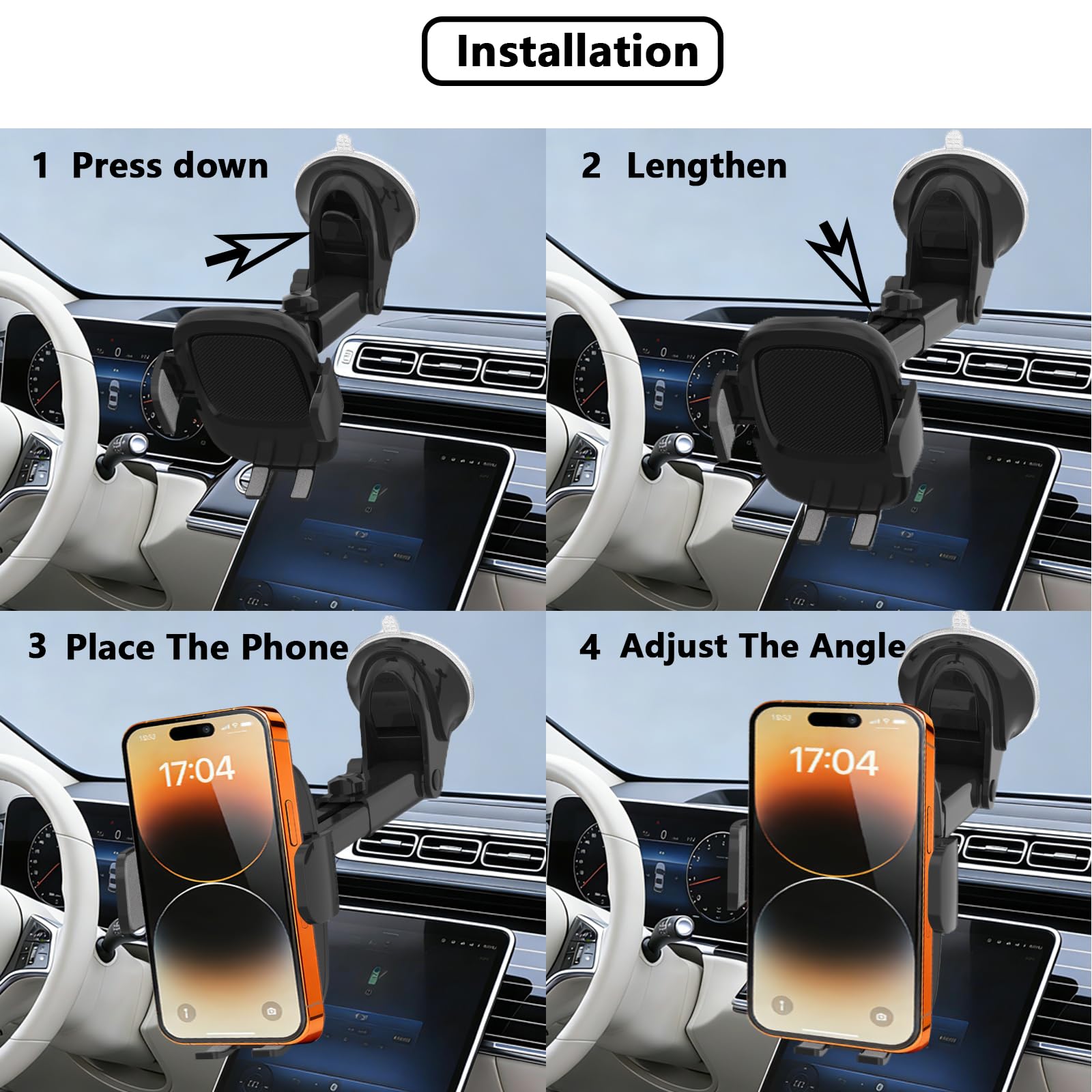 360° Windshield Phone Mount Universal Fit