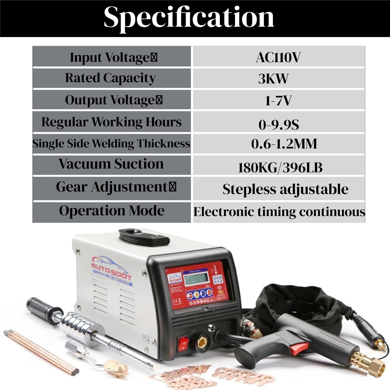 3KW Spot Welder Dent Puller Kit