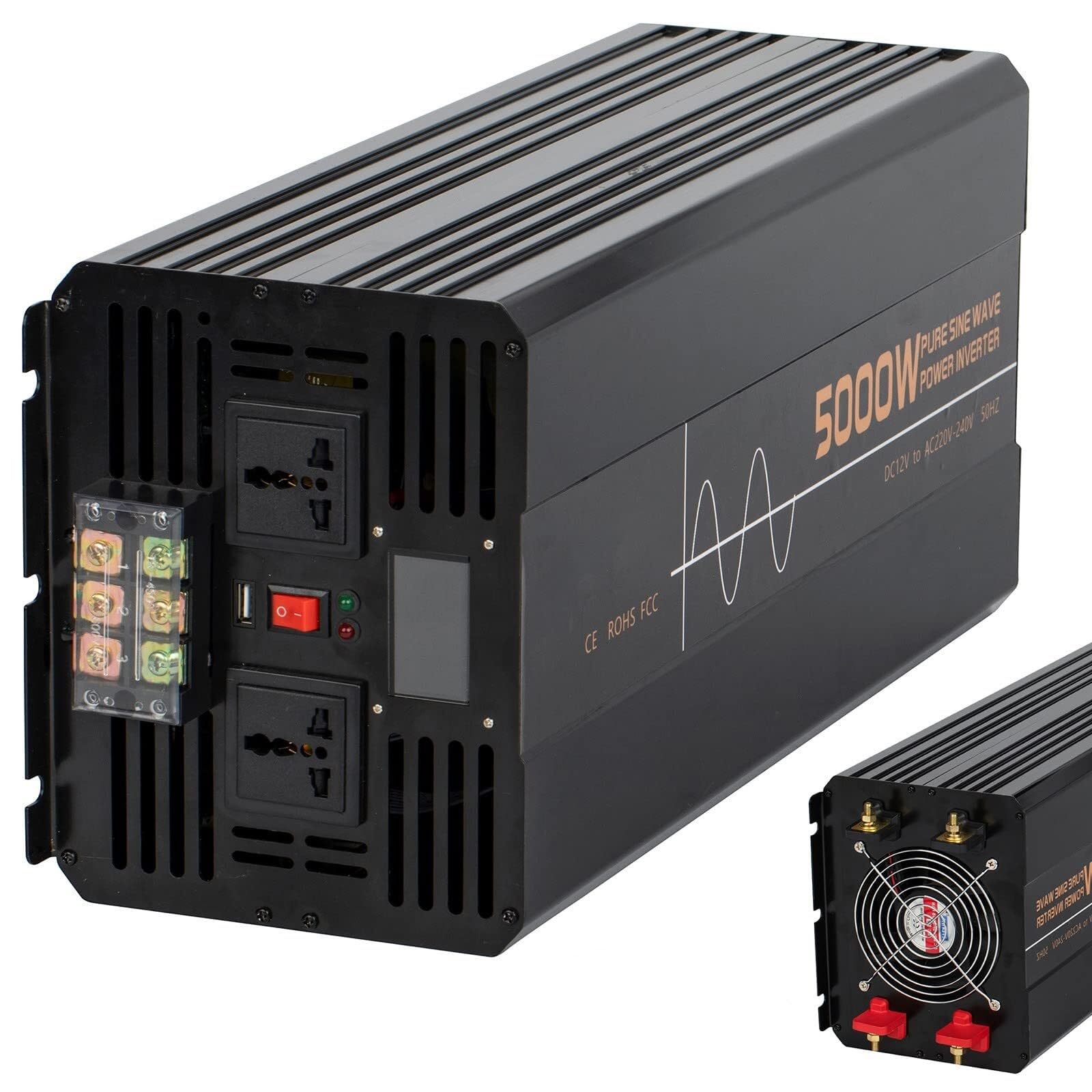 Pure Sine Wave Power Inverter 6000W 48V to 110V AC