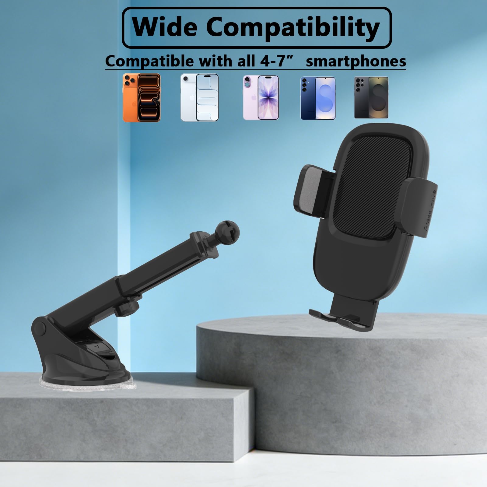 360° Windshield Phone Mount Universal Fit