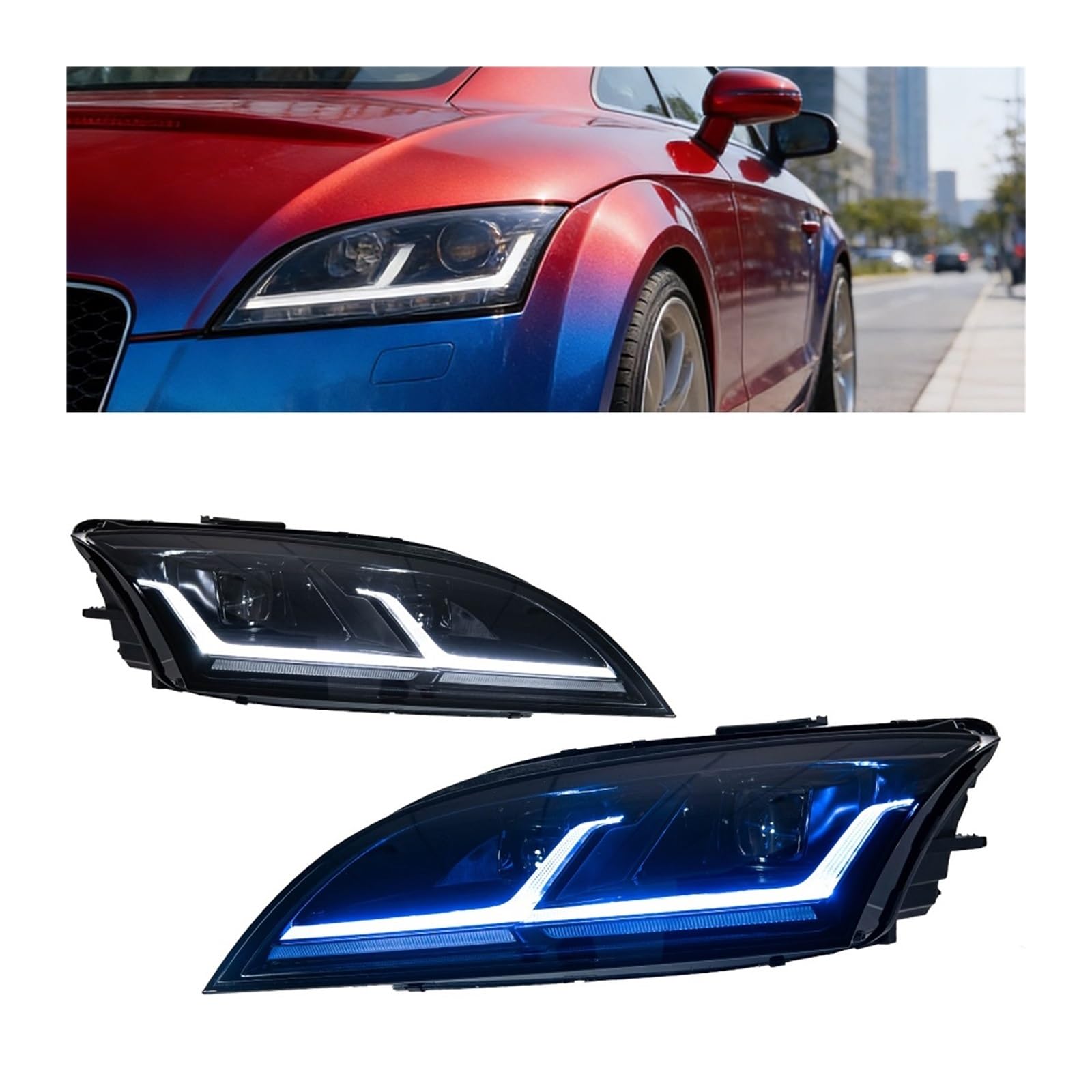 Audi TT Headlight Assembly 2006–2012 with DRL & Dynamic Signal