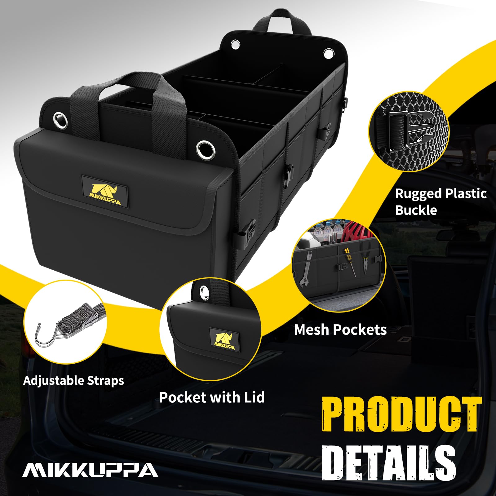 MIKKUPPA Car Trunk Organizer with Cooler Bag