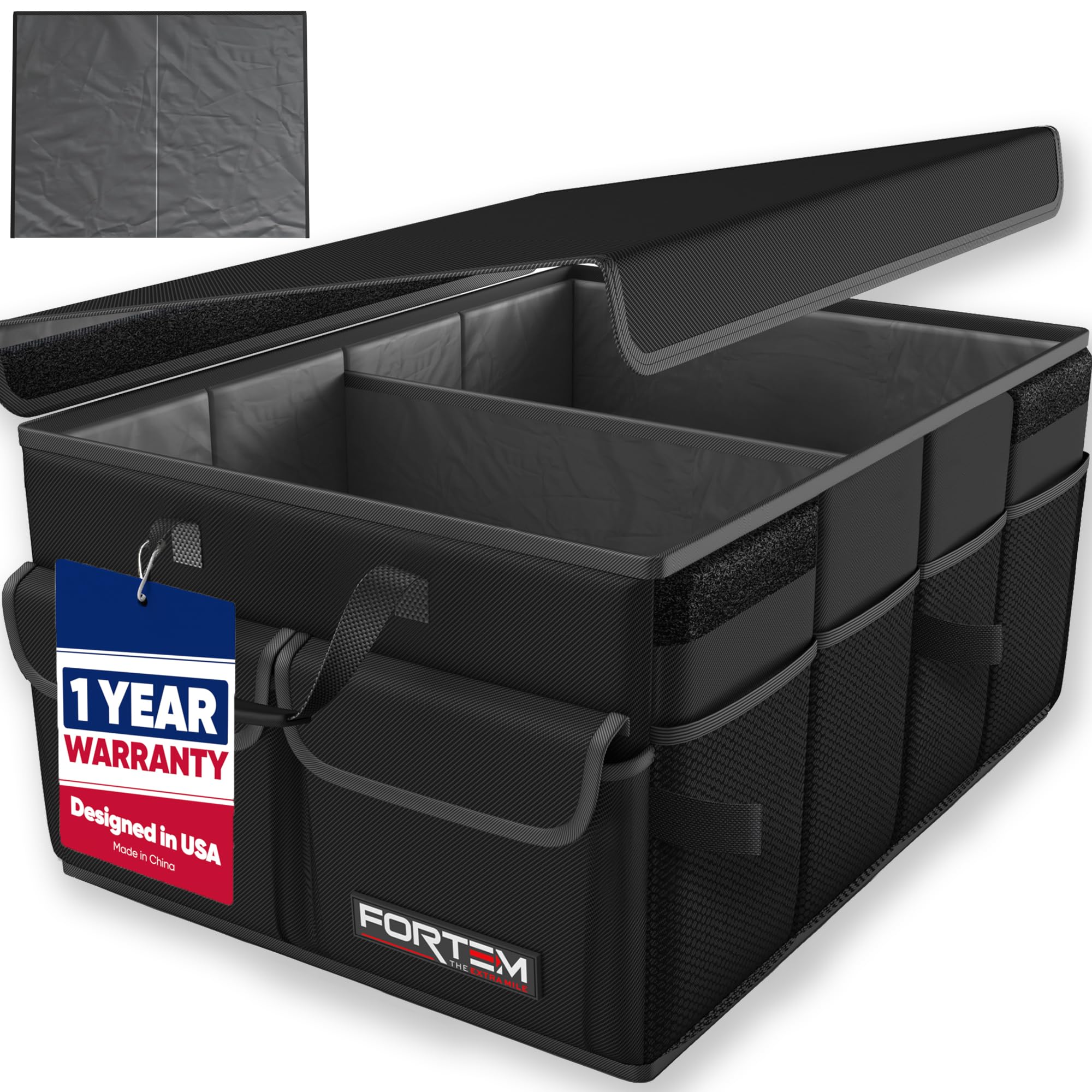 Foldable Multi-Compartment Trunk Organizer