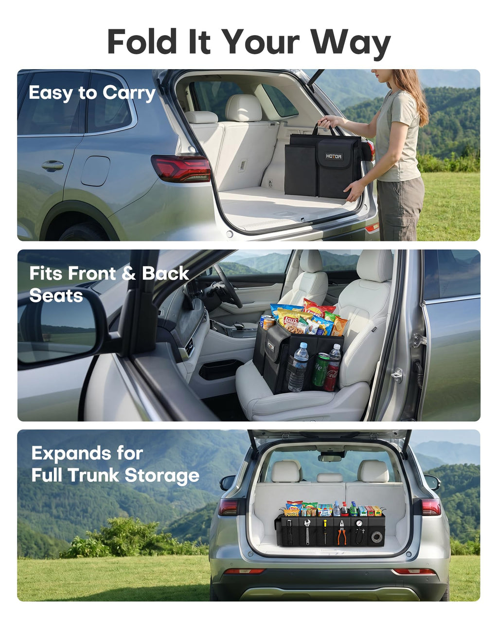 Foldable Trunk Organizer with Cooler