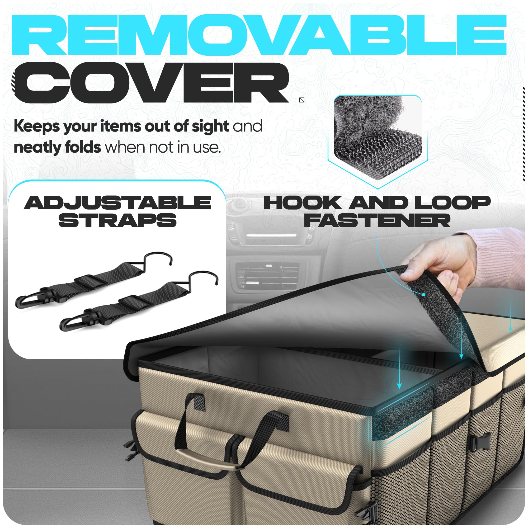 Foldable Multi-Compartment Trunk Organizer