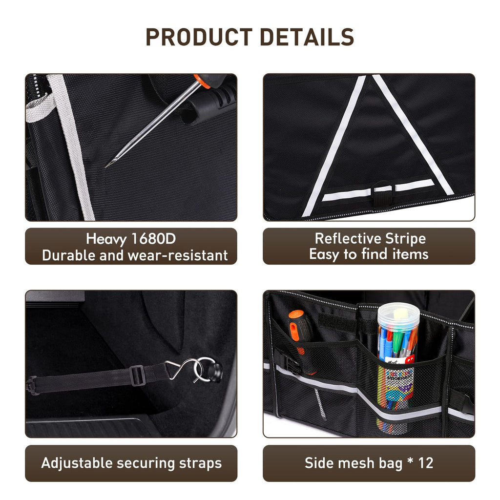 Foldable Trunk Organizer with Cooler Bag