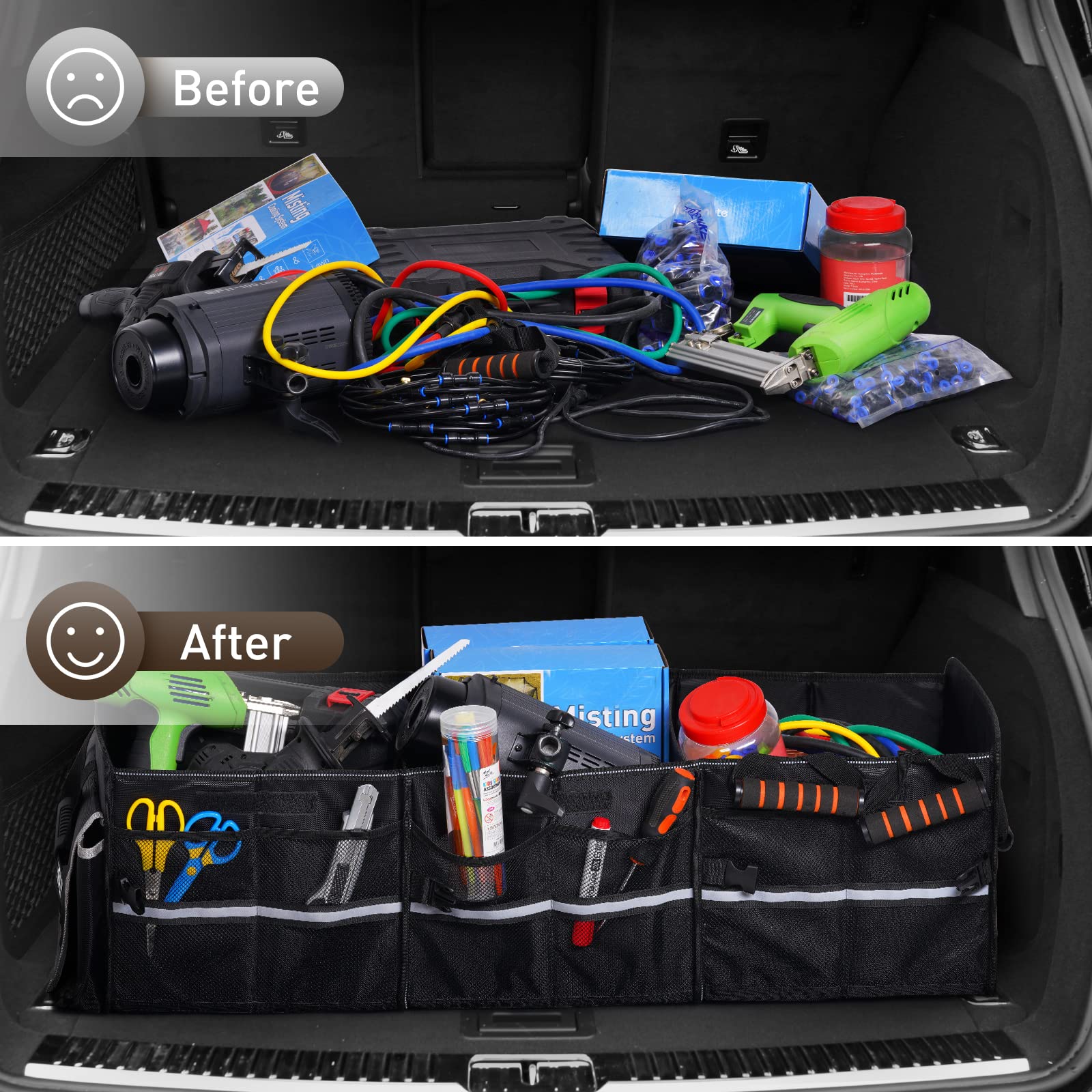 Foldable Trunk Organizer with Cooler Bag