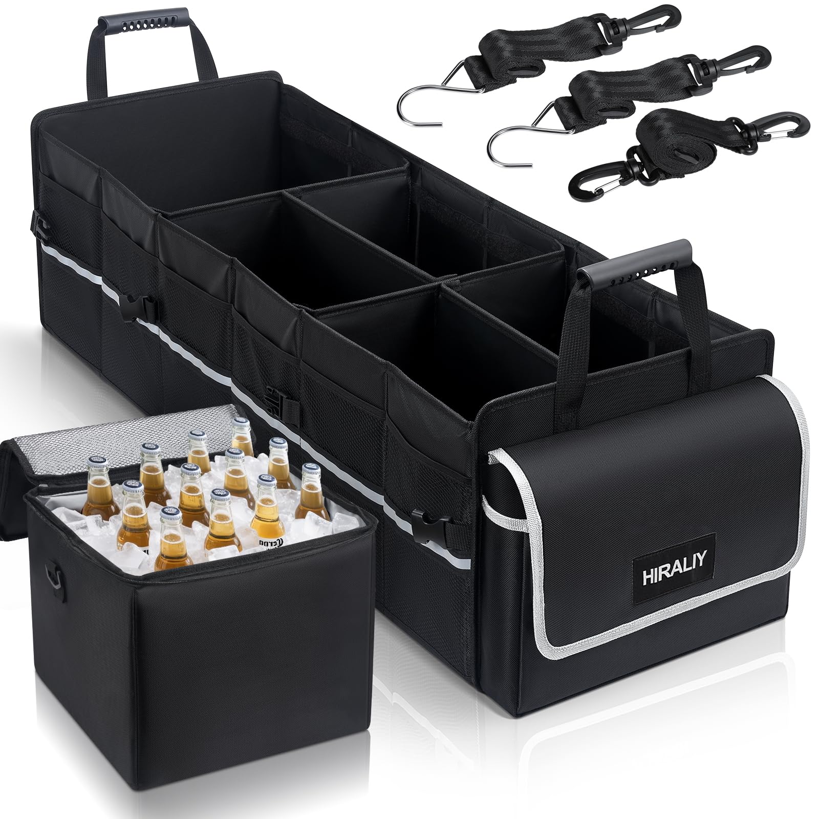Foldable Trunk Organizer with Cooler Bag
