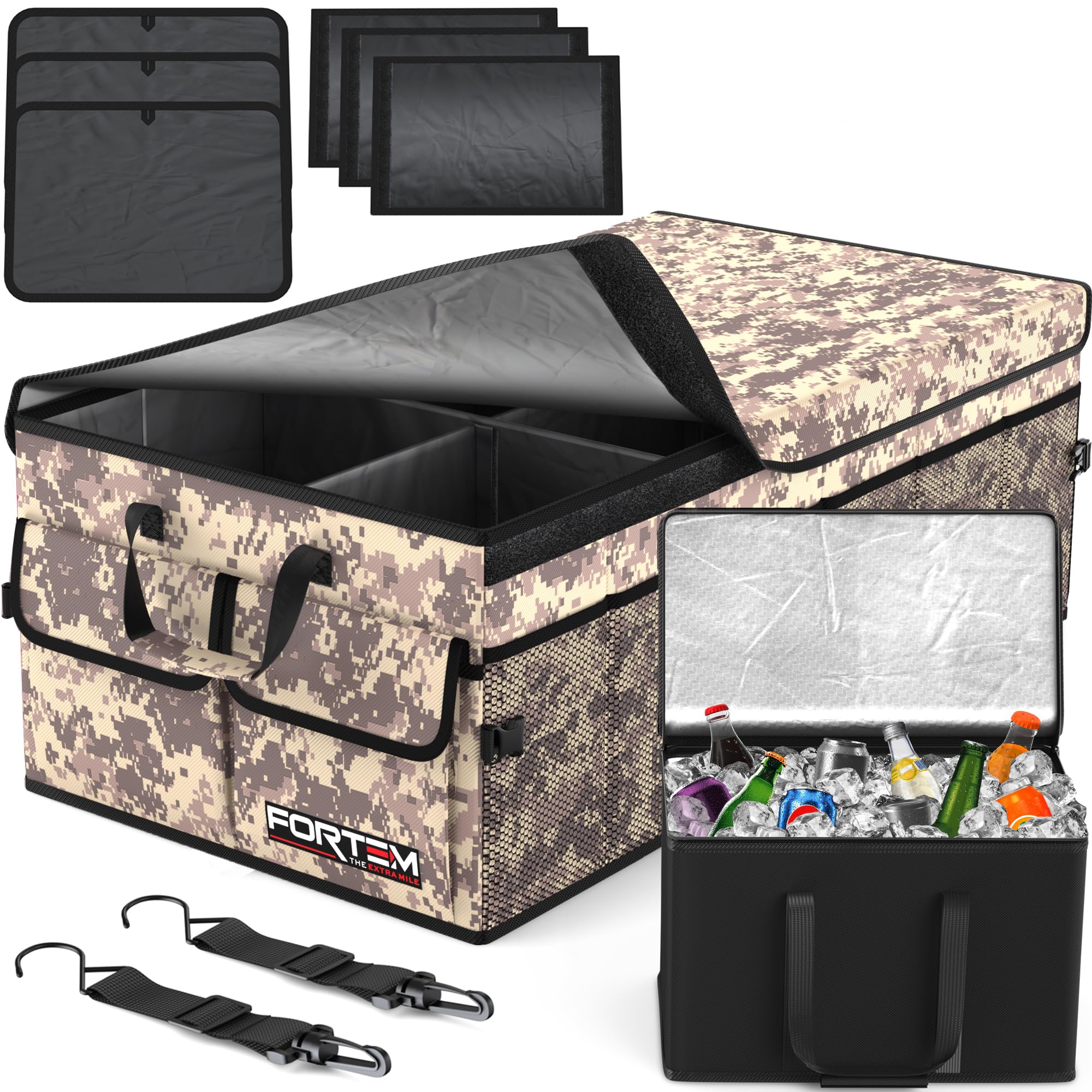 Foldable Multi-Compartment Trunk Organizer