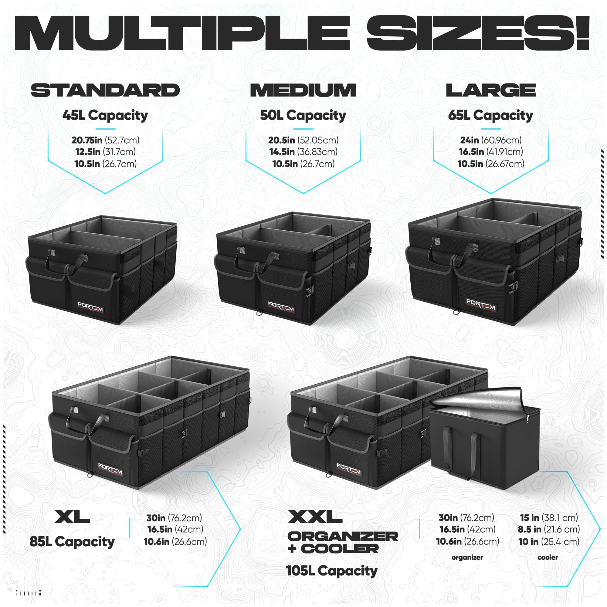 Foldable Multi-Compartment Trunk Organizer