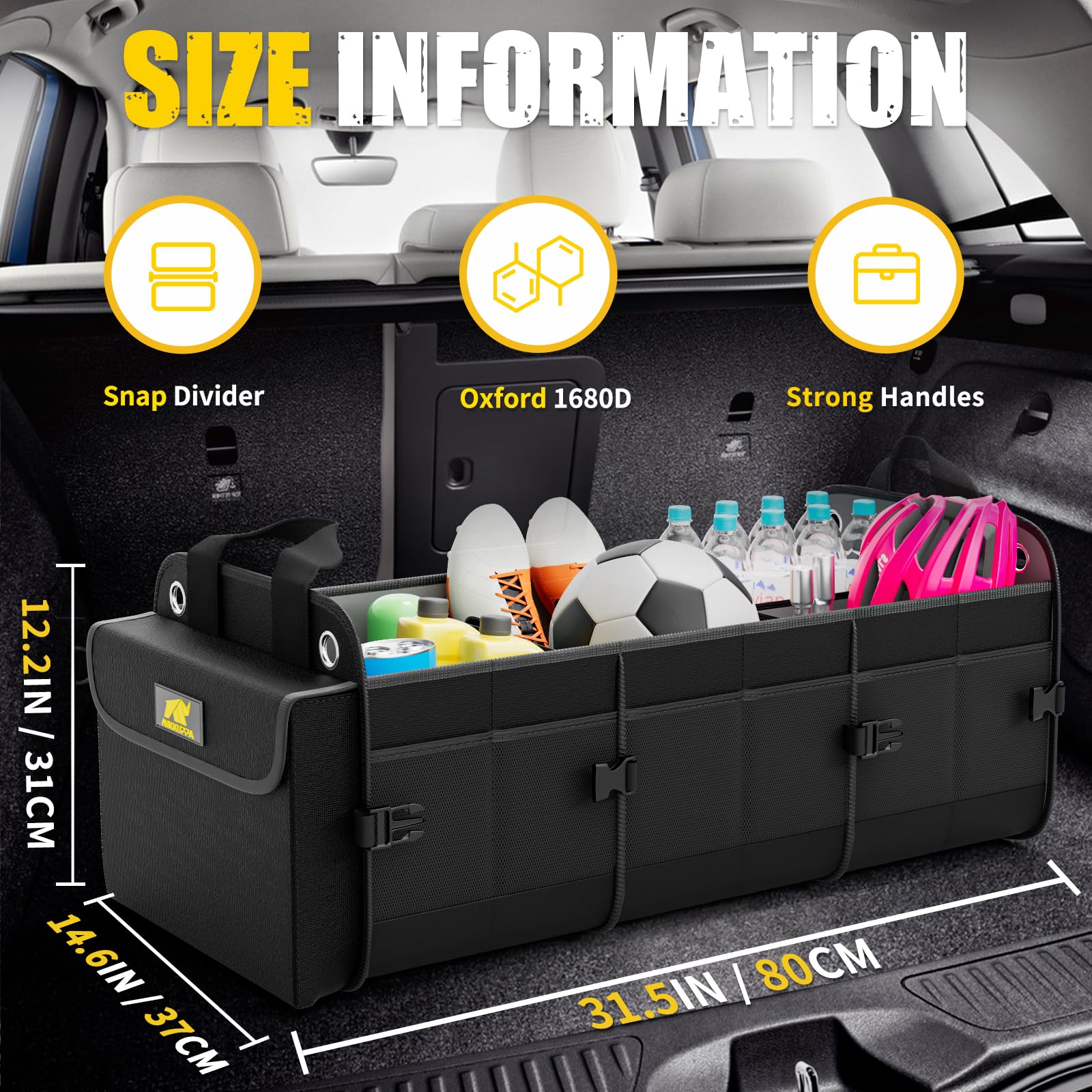 MIKKUPPA Car Trunk Organizer with Cooler Bag