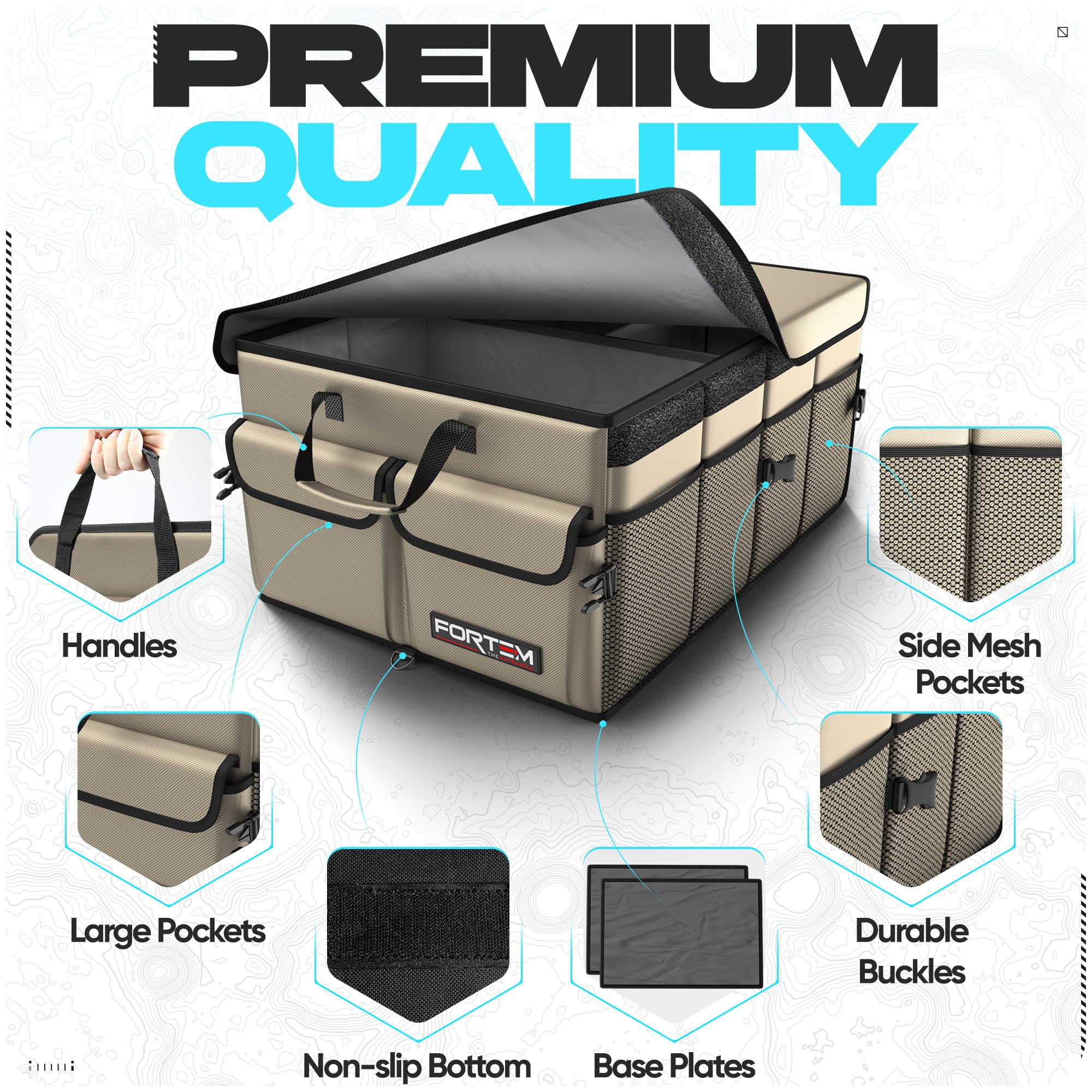 Foldable Multi-Compartment Trunk Organizer