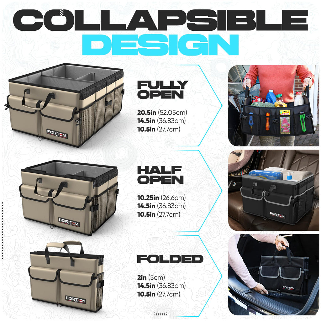 Foldable Multi-Compartment Trunk Organizer