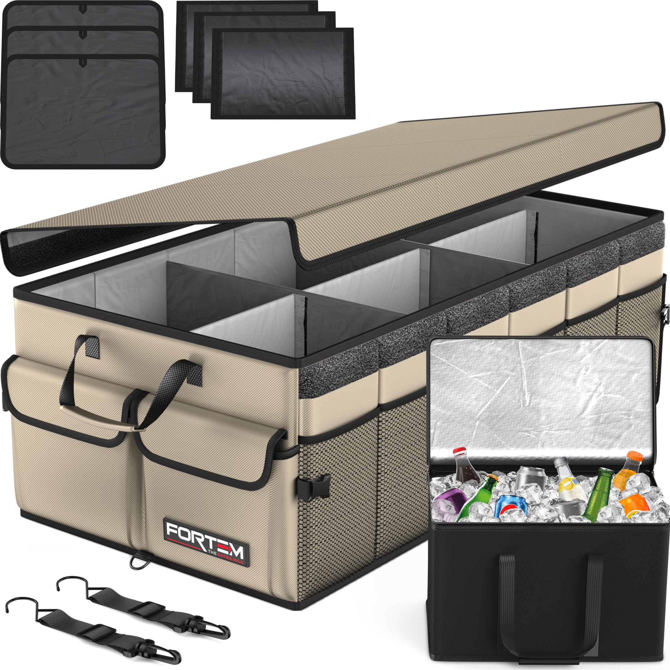 Foldable Multi-Compartment Trunk Organizer