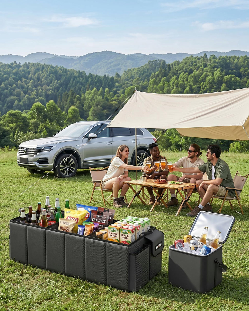 Foldable Trunk Organizer with Cooler